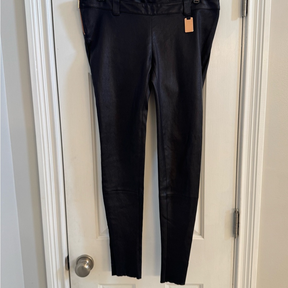 Thomas Wylde Black Lamb Leather Pants